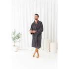 Badjas teddy fleece katoen grijs