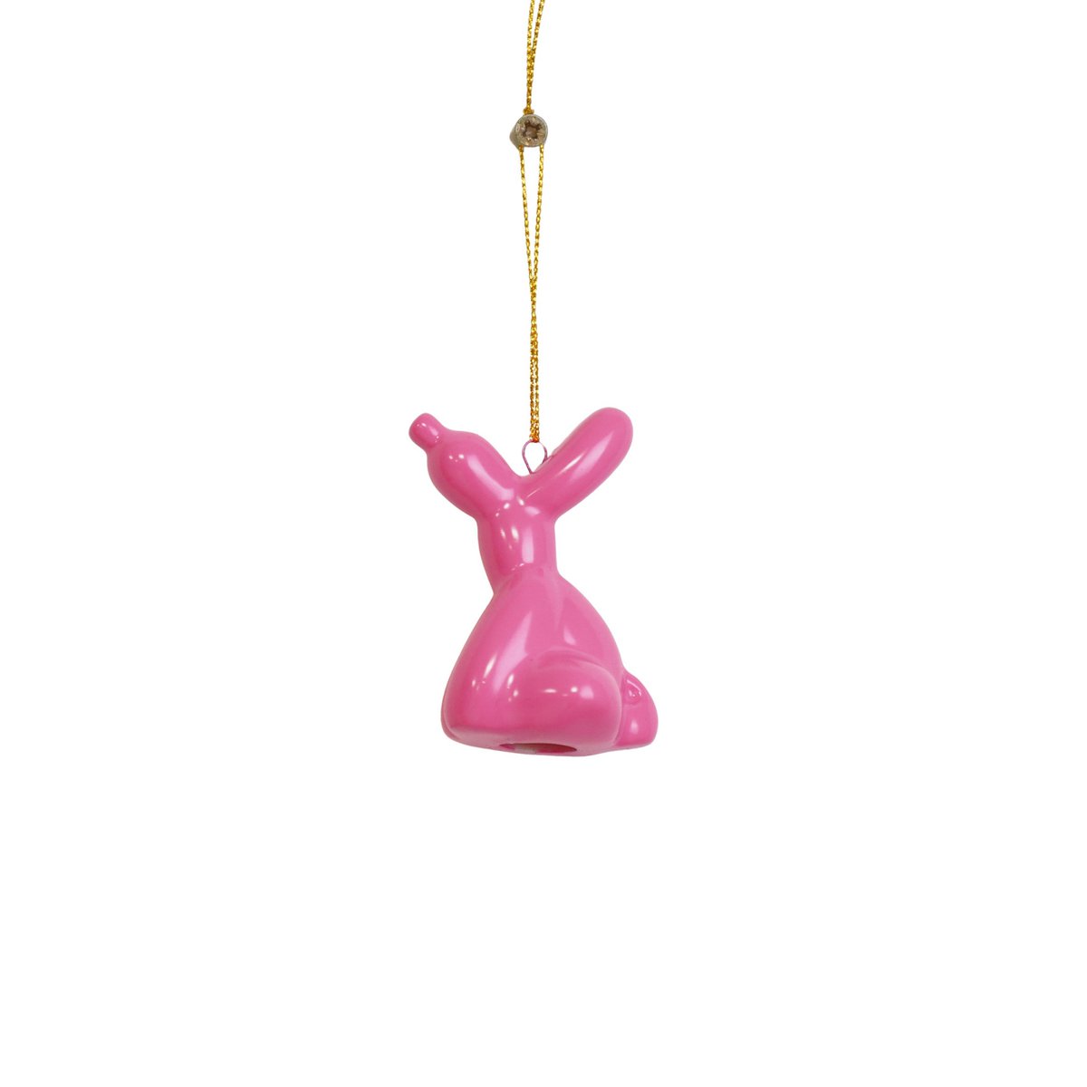 Ornament - Balloon Dog Hanger - Ceramics - Pink - 5.5x6.5cm