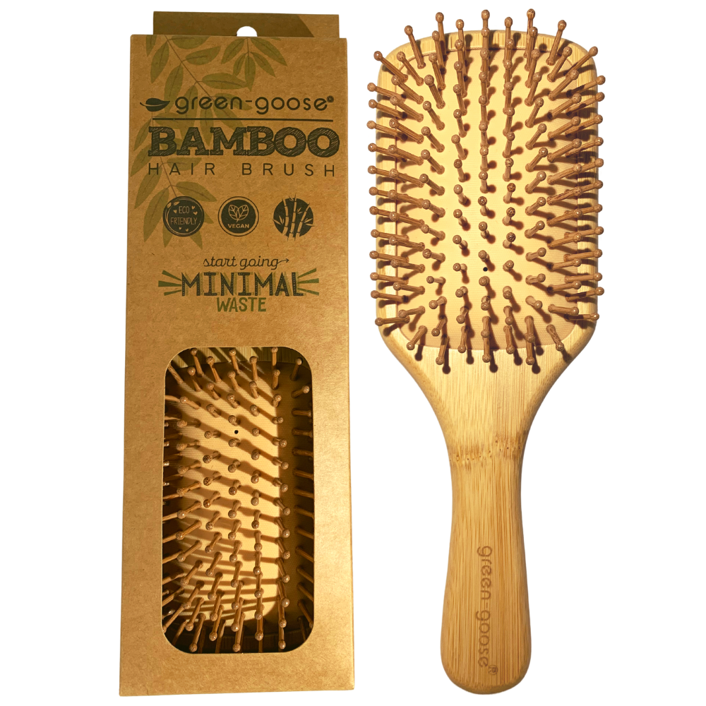 Bamboe haarborstel XL anti-statisch 10x25 cm