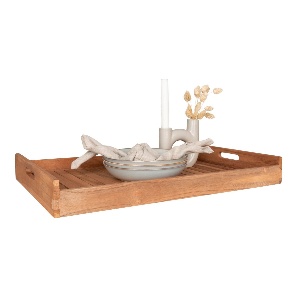 Dienblad teak 58x38x7 cm