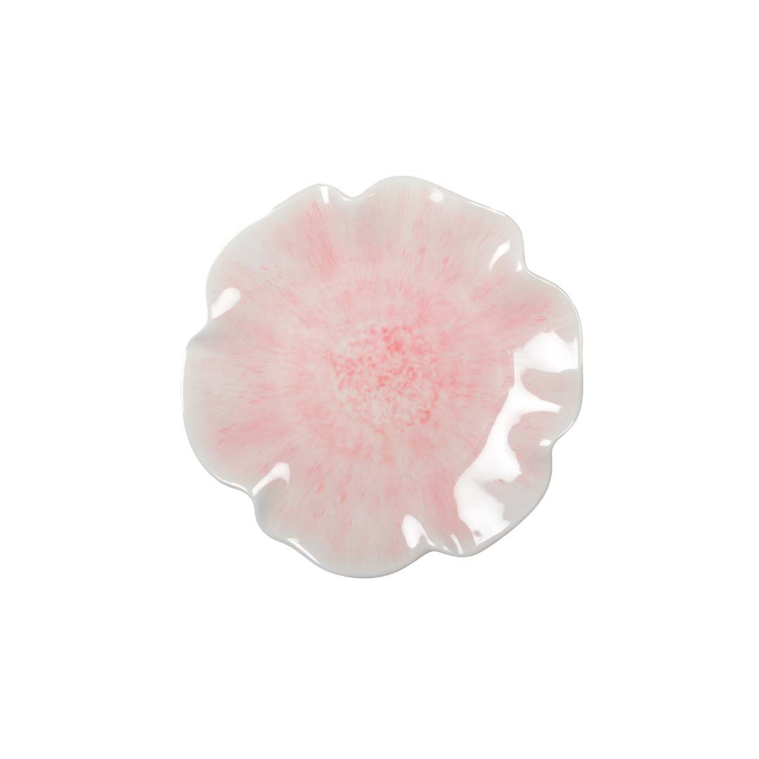 Rose dessert plate in melamine 23x23x2cm