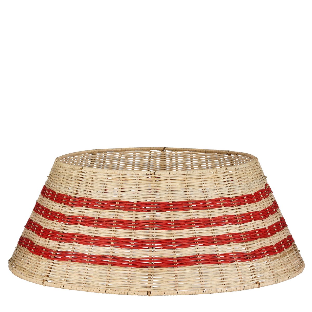 Kerstboomrok rotan Ø60 cm beige rood