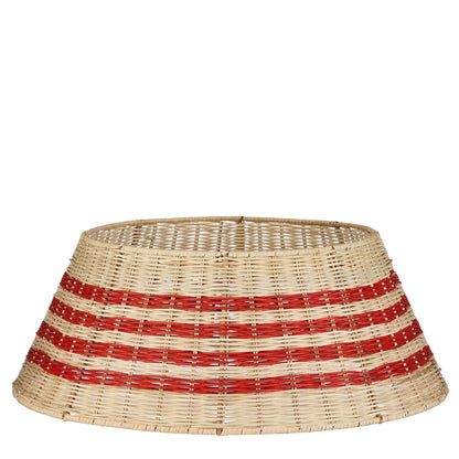 Kerstboomrok rotan Ø60 cm beige rood