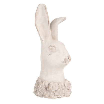 Decoratiebeeld konijn 24 cm beige steen