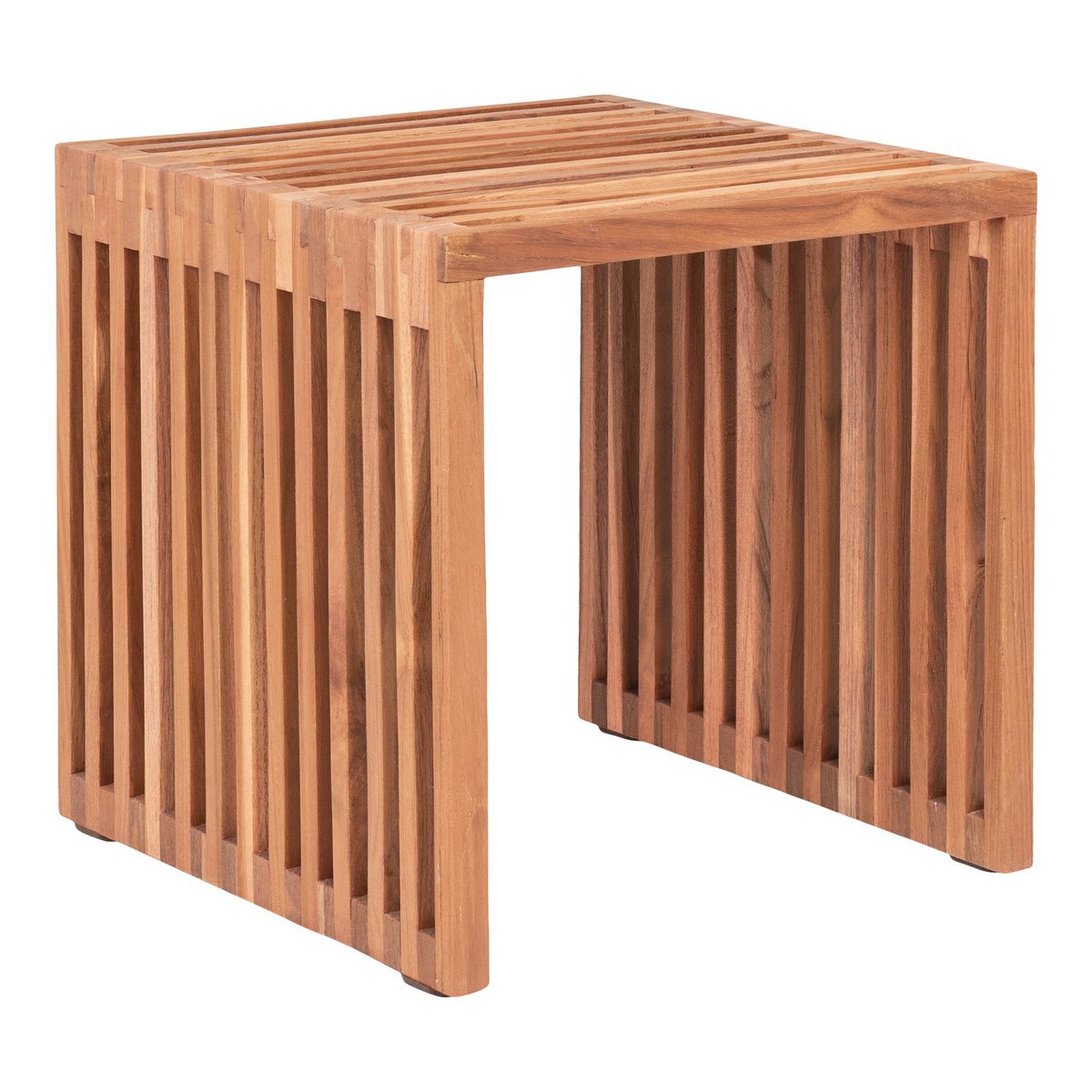 Pego Bijzettafel In Teakhout Natuur Compacte 40x40x40 Cm