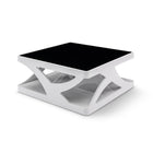 Coffee table 90x90 cm white/black