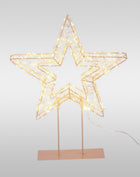 Kerstster 37 cm metaal taupe