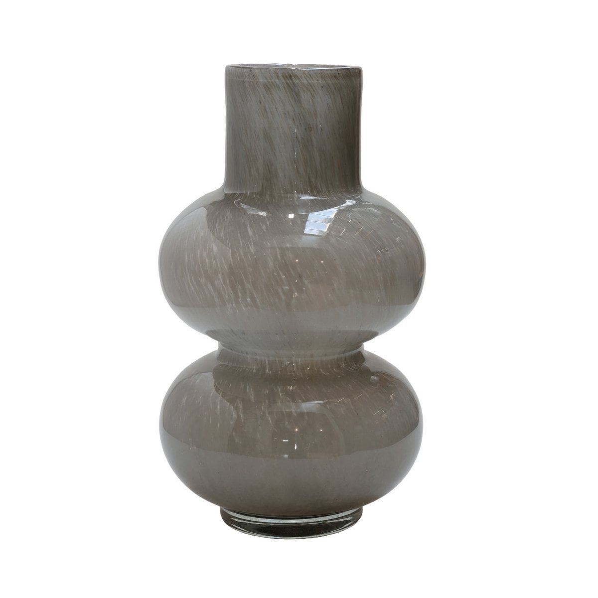 Vaas 20x35 cm glas grijs