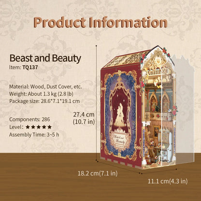 DIY Book Nook Enchanted Rose 19x10.8x26.9 cm hout