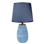 Tafellamp Ø 20x35 cm blauw wit keramiek