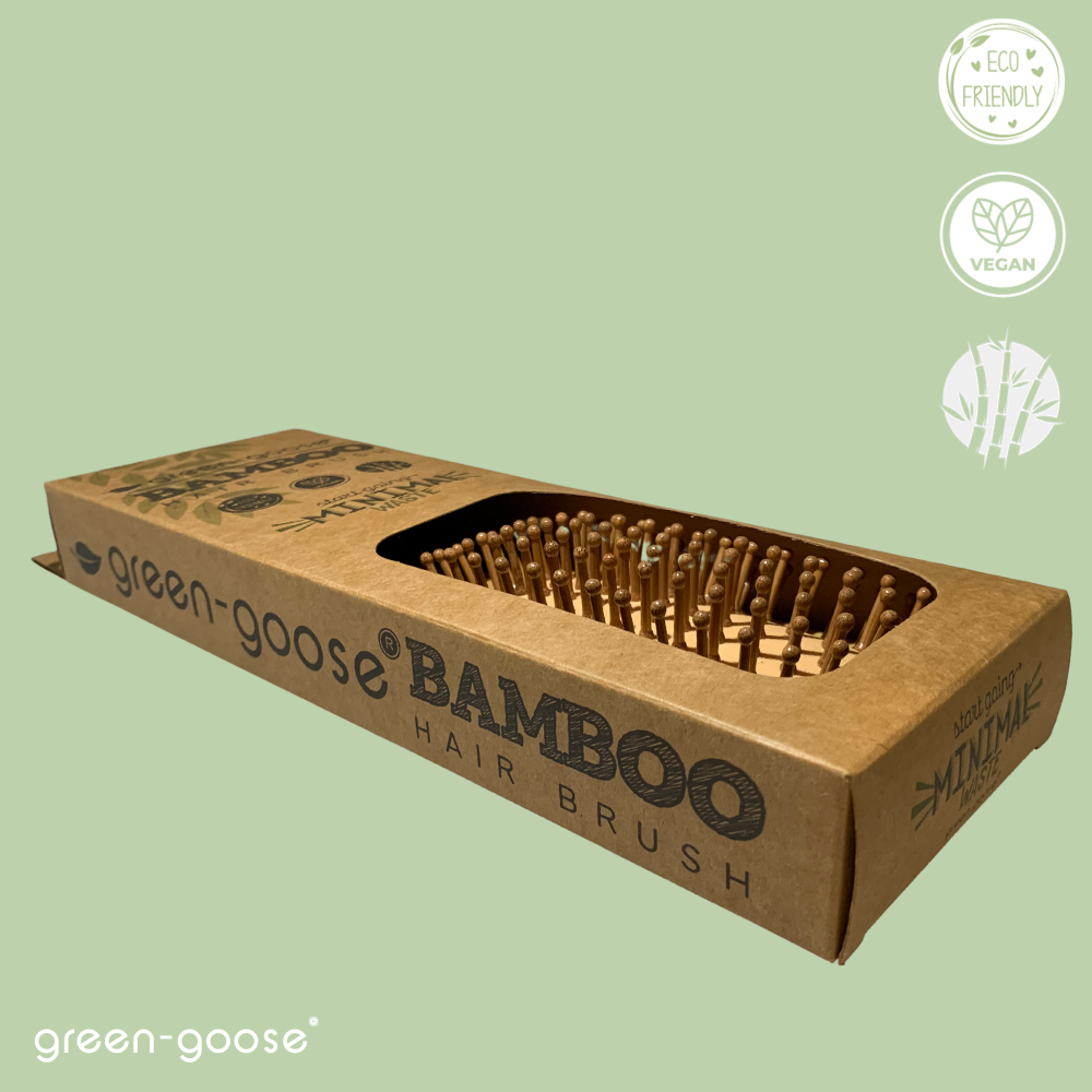 Bamboe haarborstel XL anti-statisch 10x25 cm