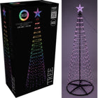 Kerstboom vlaggenmast 210cm 370 led rgb