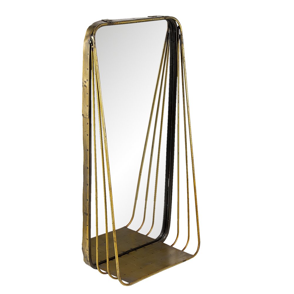 Mirror 24x49 cm Copper-colored Metal Large Mirror