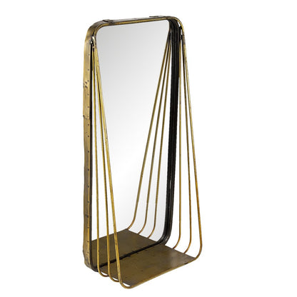 Mirror 24x49 cm Copper-colored Metal Large Mirror