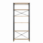 Boekenkast 85x30x210 cm acacia-look metaal