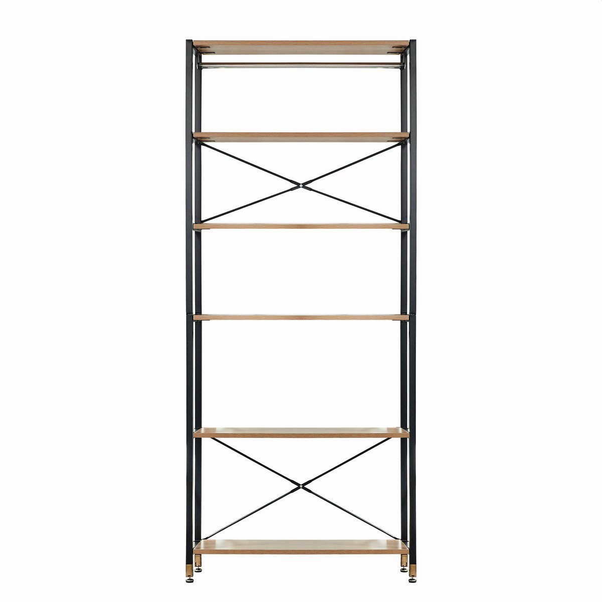 Boekenkast 85x30x210 cm acacia-look metaal
