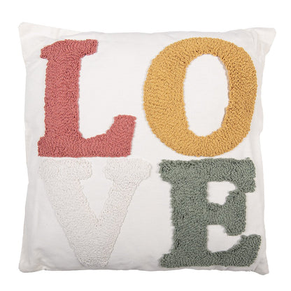 Cushion 45x45 cm White Synthetic