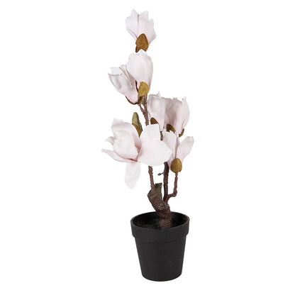 Artificial tree Magnolia 12x12x40 cm White Plastic