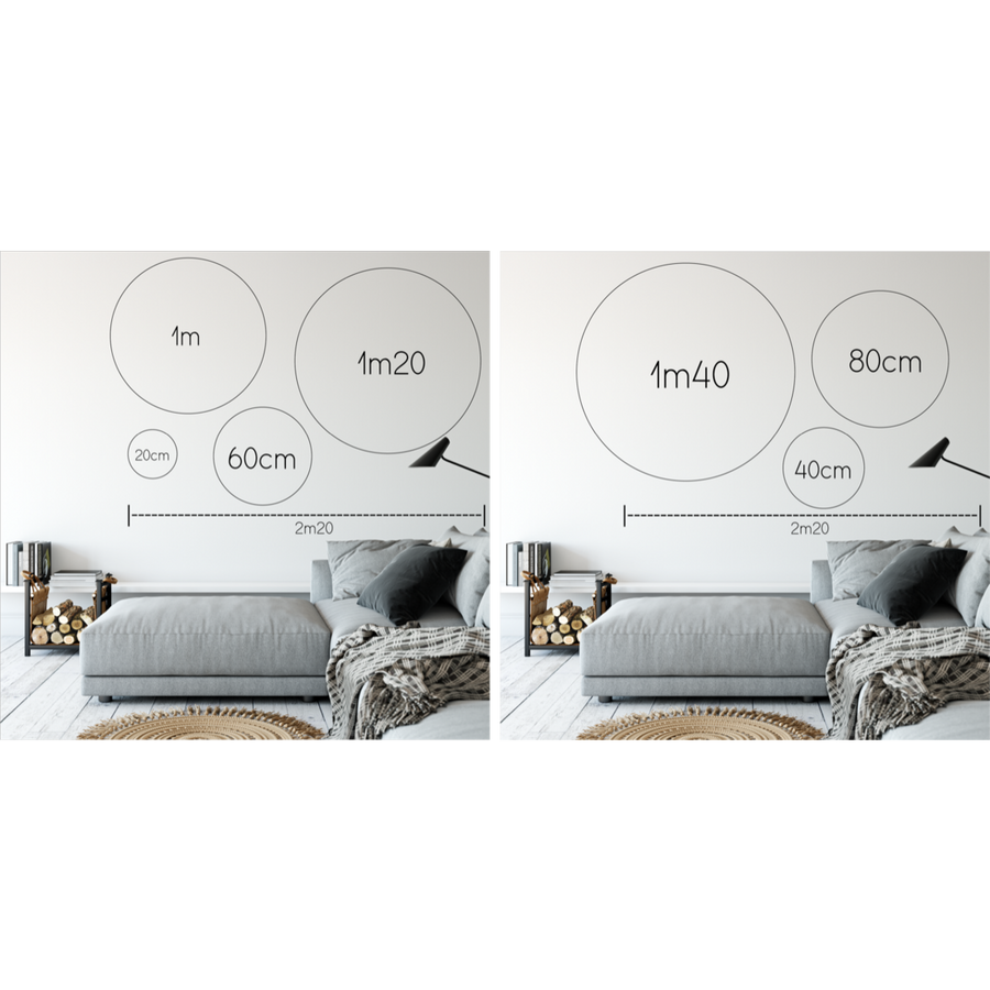 Muurcirkel regenboog Dibond