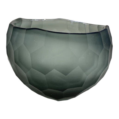 Kom 15 cm grijs glas