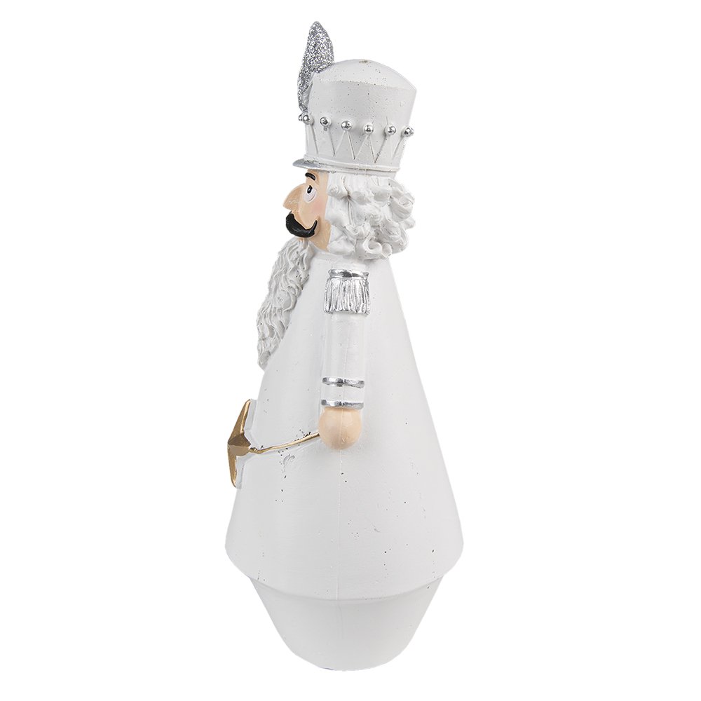 Christmas Decoration Nutcracker 24 cm White Plastic