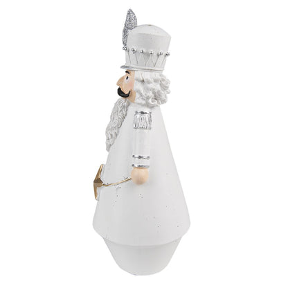 Christmas Decoration Nutcracker 24 cm White Plastic