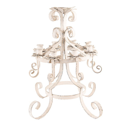 Kandelaar 43 cm beige metaal