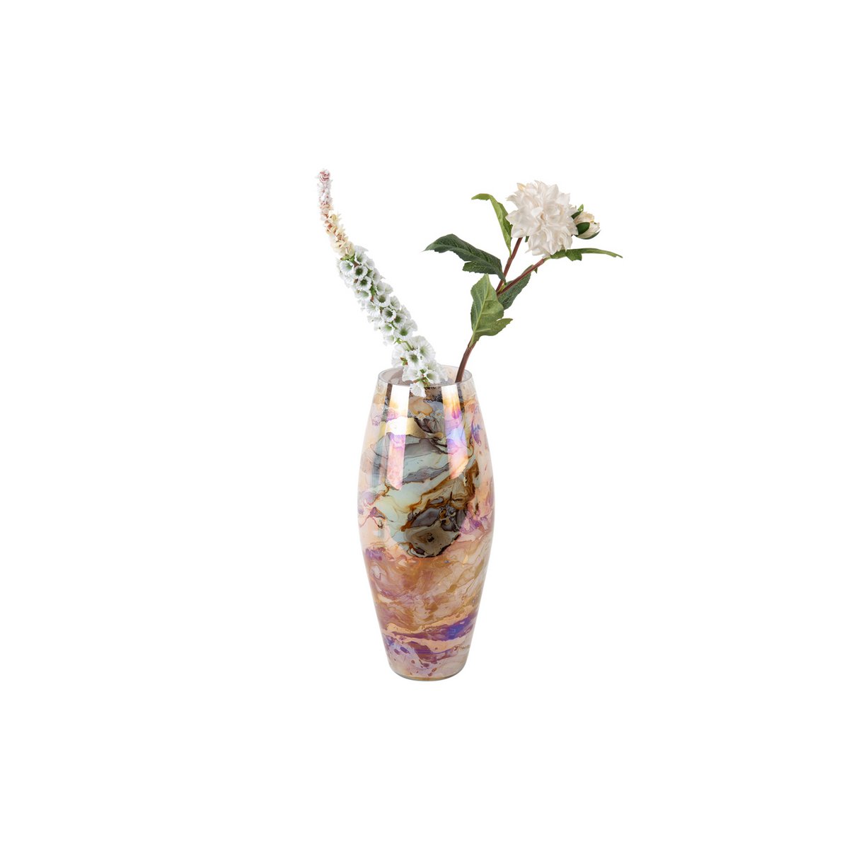 Vaas kegel 36 cm bruin glas