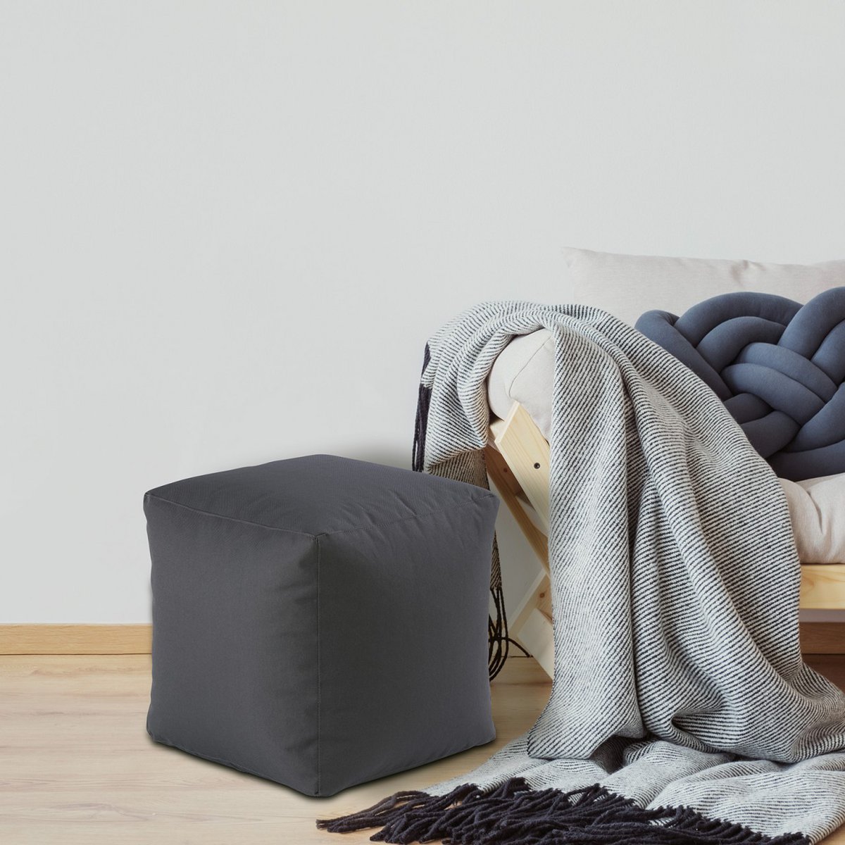 Zitkruk Buiten Zitblokken 45x45x45cm Voetenbank Tuin