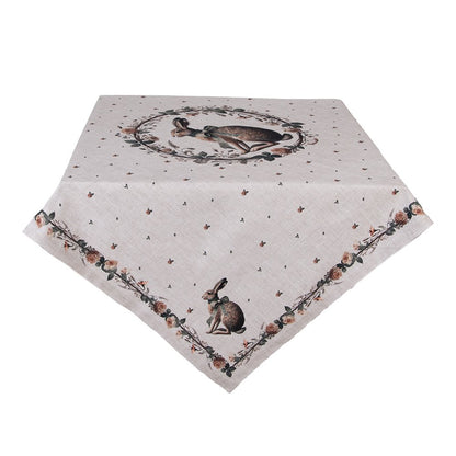 Tafelkleed 100x100 cm Beige Katoen