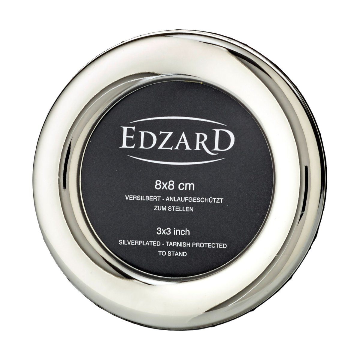 Fotolijst cirkel 8x8 cm staal zilver