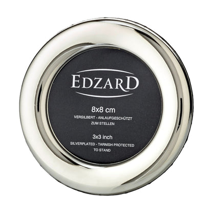 Fotolijst cirkel 8x8 cm staal zilver