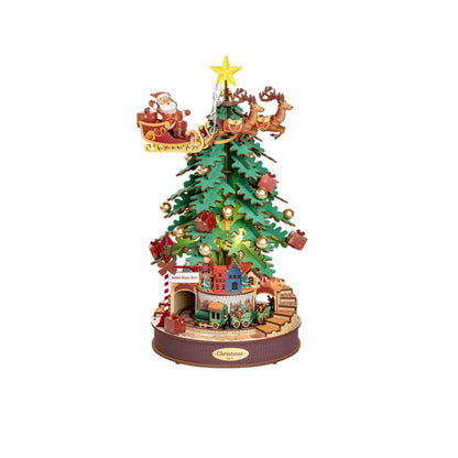 Robotime, Music Box Wood DIY 3D Puzzle Christmas Melody Tree, AMS01, 30x30x40cm