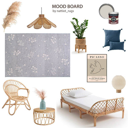 LITTLE NATURE vloerkleed plantpatroon