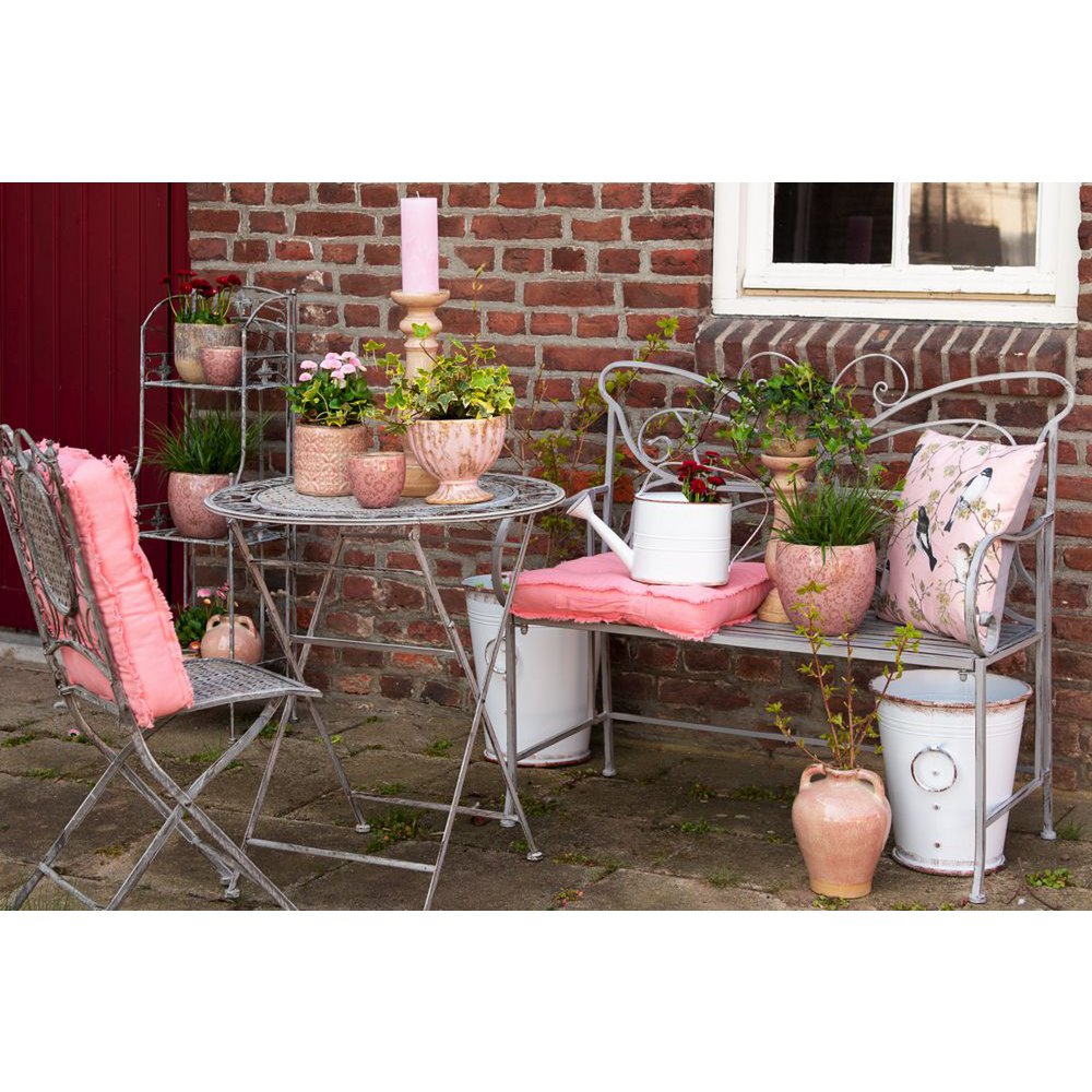 Bloempot 20x19 cm roze keramiek