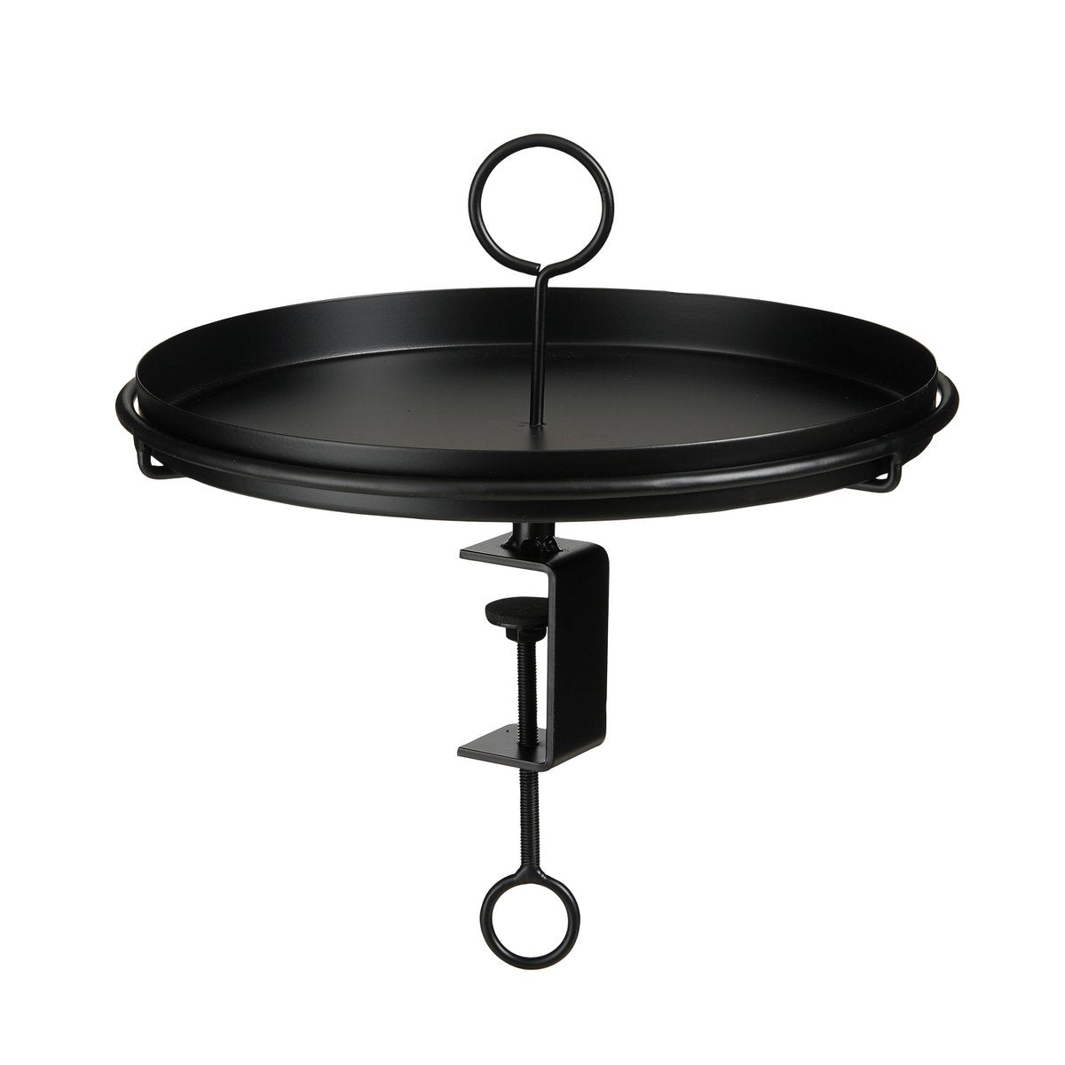 Dienblad met klem 30.5 cm zwart ijzer
