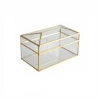 Zakdoekdoos glas 19x11x10 cm goud