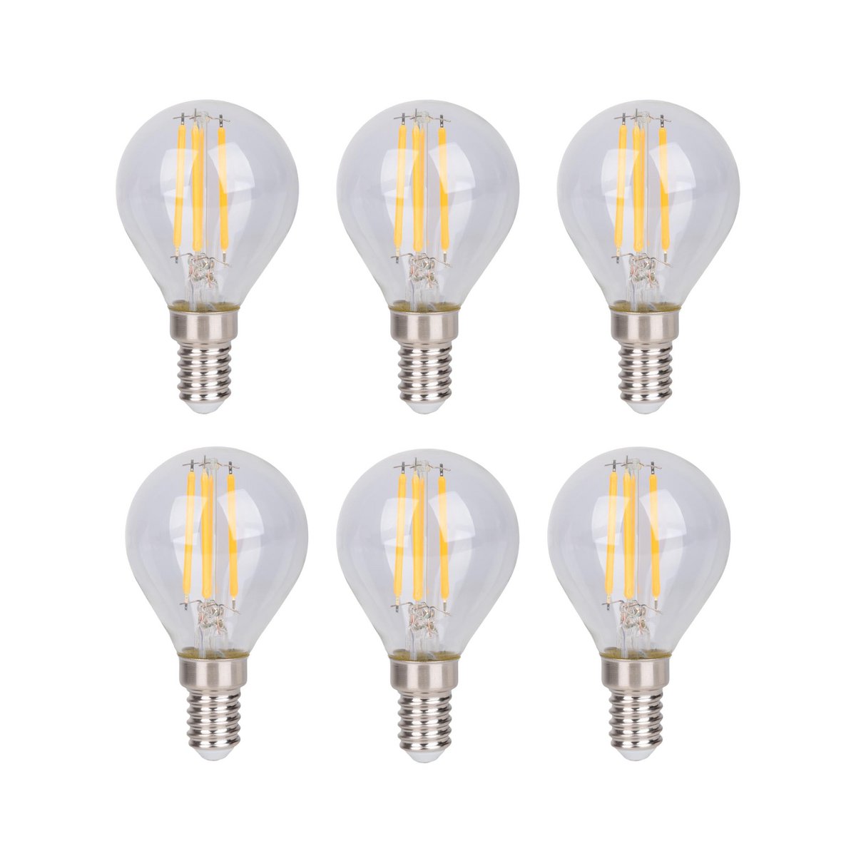 LED filamentlamp E14 4W helder 6-set