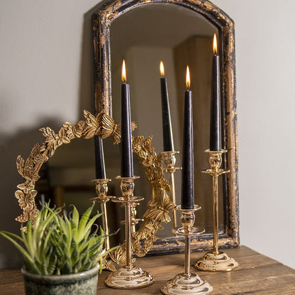 Candlestick 15 cm Gold-colored iron Candle holder