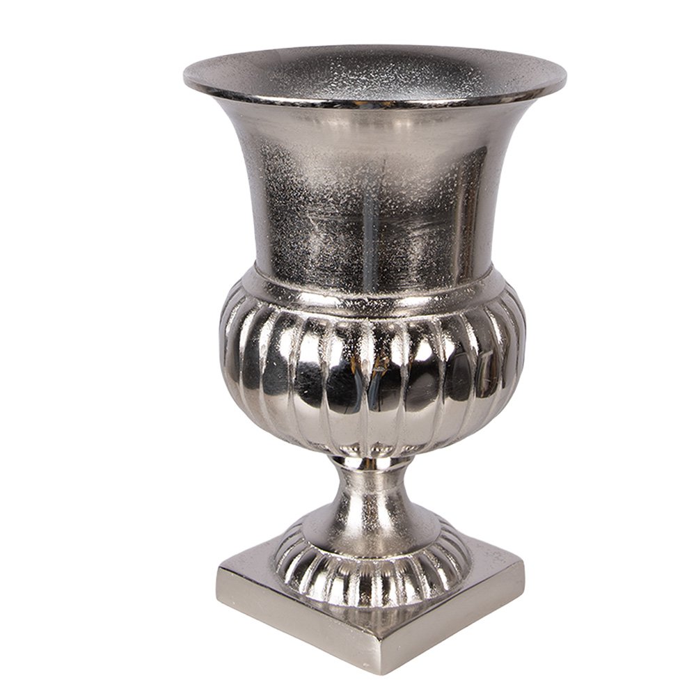 Vaas Ø 20x29 cm aluminium zilverkleurig