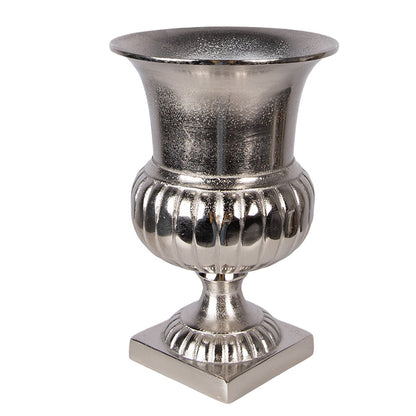 Vaas Ø 20x29 cm aluminium zilverkleurig