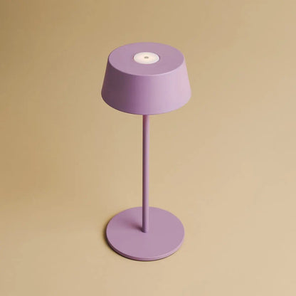Hugo Violet Lilac Rechargeable Table Lamp - Stylish, dimmable lamp & wireless