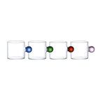 Glazen mokken 350 ml set van 4 gekleurde greep