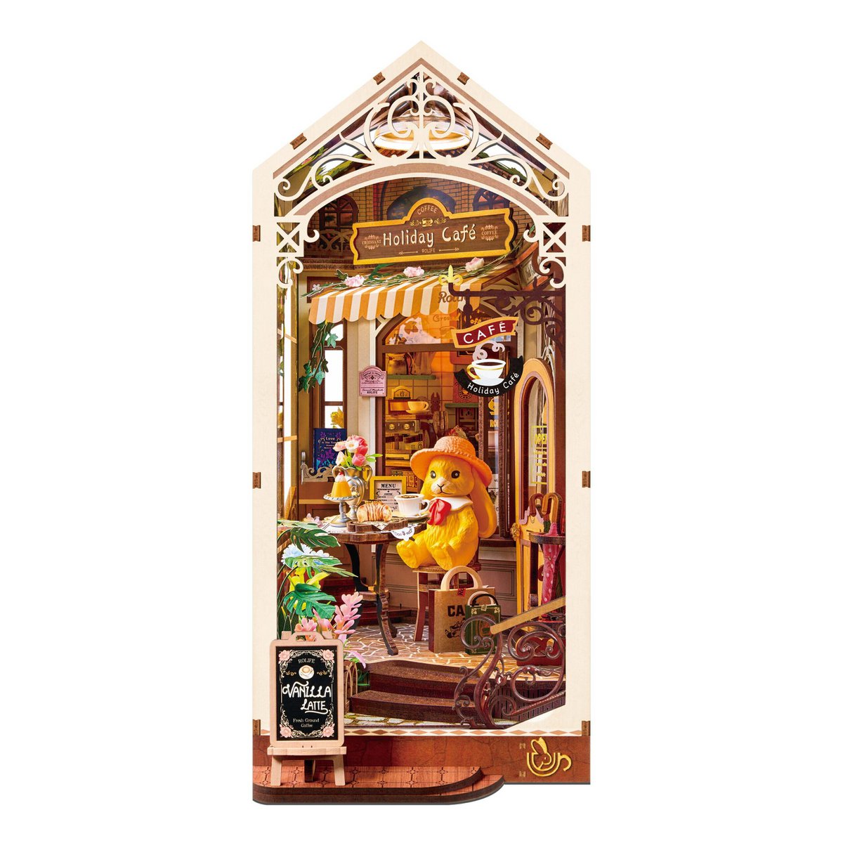 Robotime, DIY, Book Nook Holiday Café, TGB15, 23,2x6,5x31,6cm