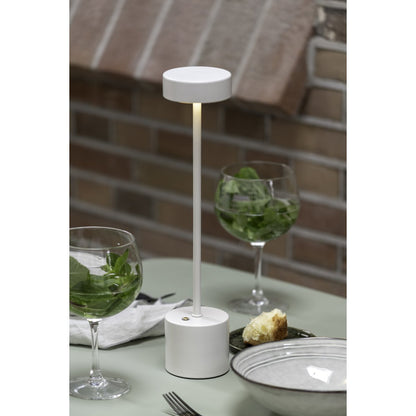 Tafellamp Ganar 38 cm wit ijzer