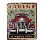 Text board 20x25 cm Green Red Iron Car Wall sign