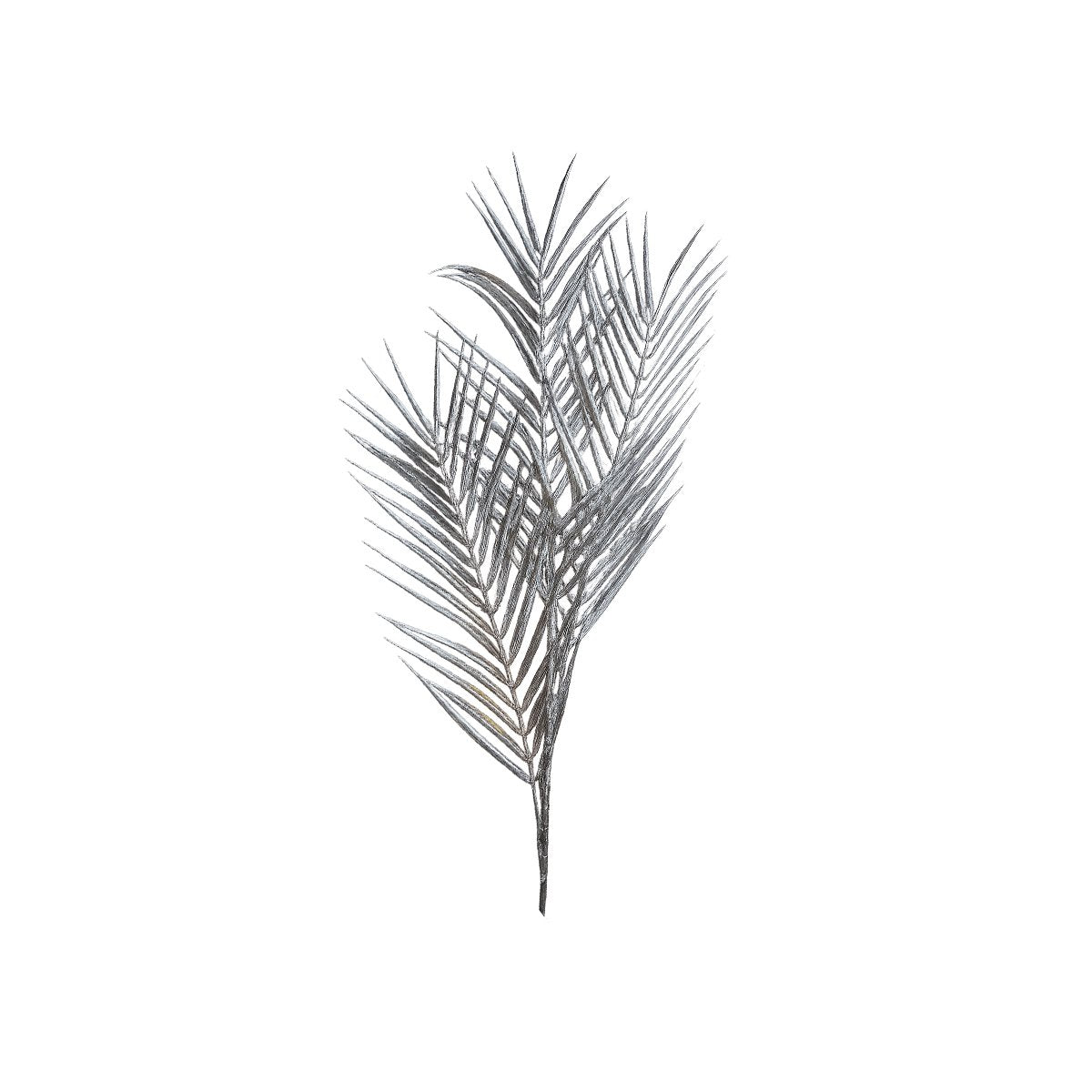 Decoratieve palm 90 cm zilver plastic