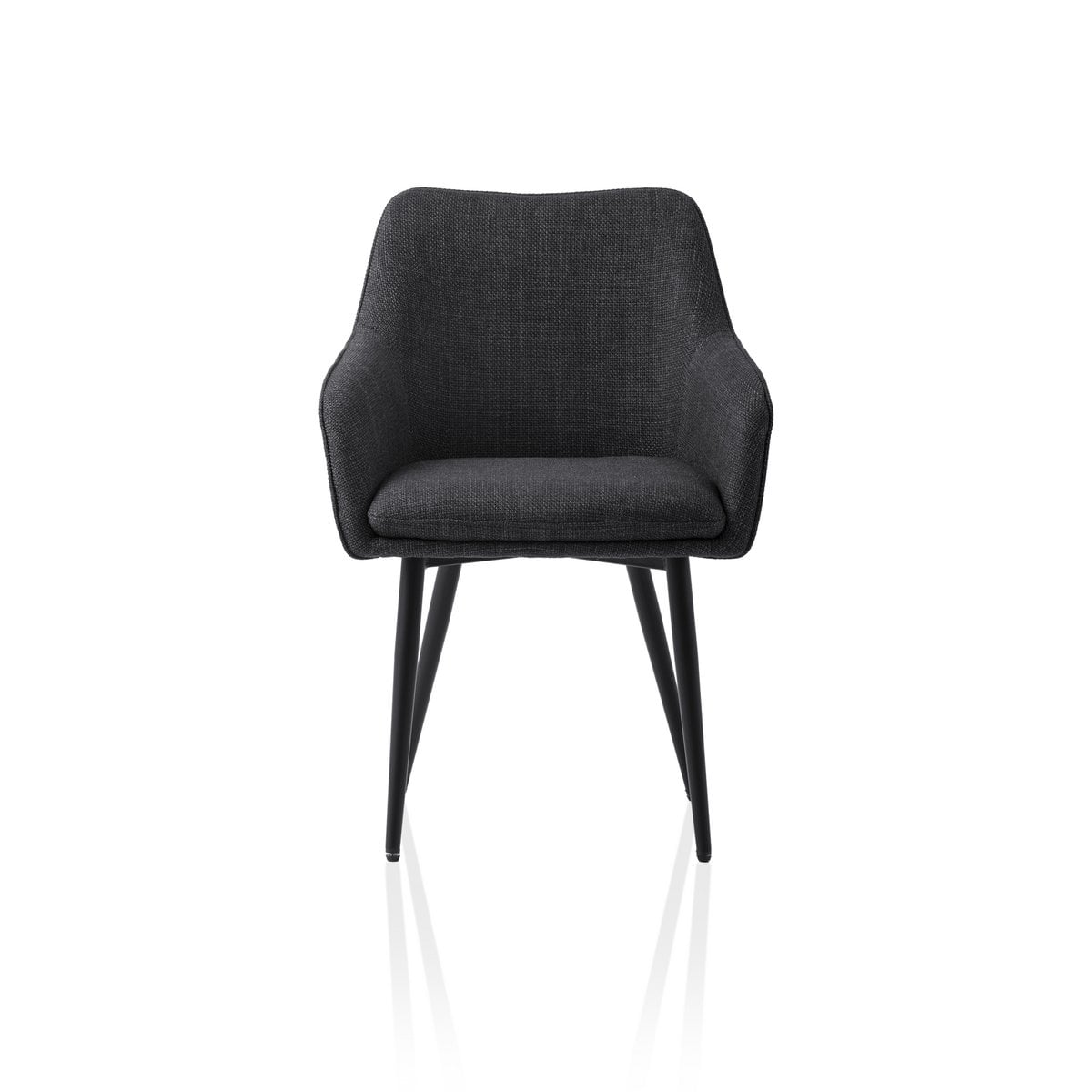 Eetkamerstoel structuurstof antraciet 85x60x61 cm