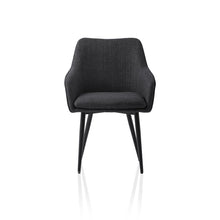 Eetkamerstoel structuurstof antraciet 85x60x61 cm
