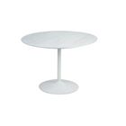 Eettafel rond Ø 110 cm wit MDF marmerlook